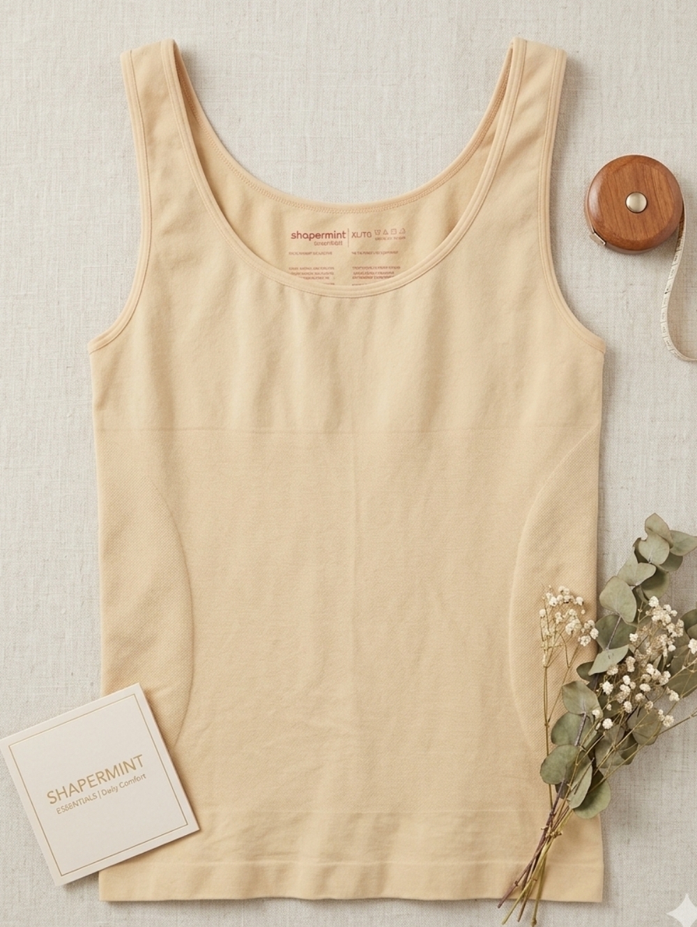 Shapermint Seamless Scoop Tank - Beige